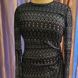 Ruched, fitted, midi dress